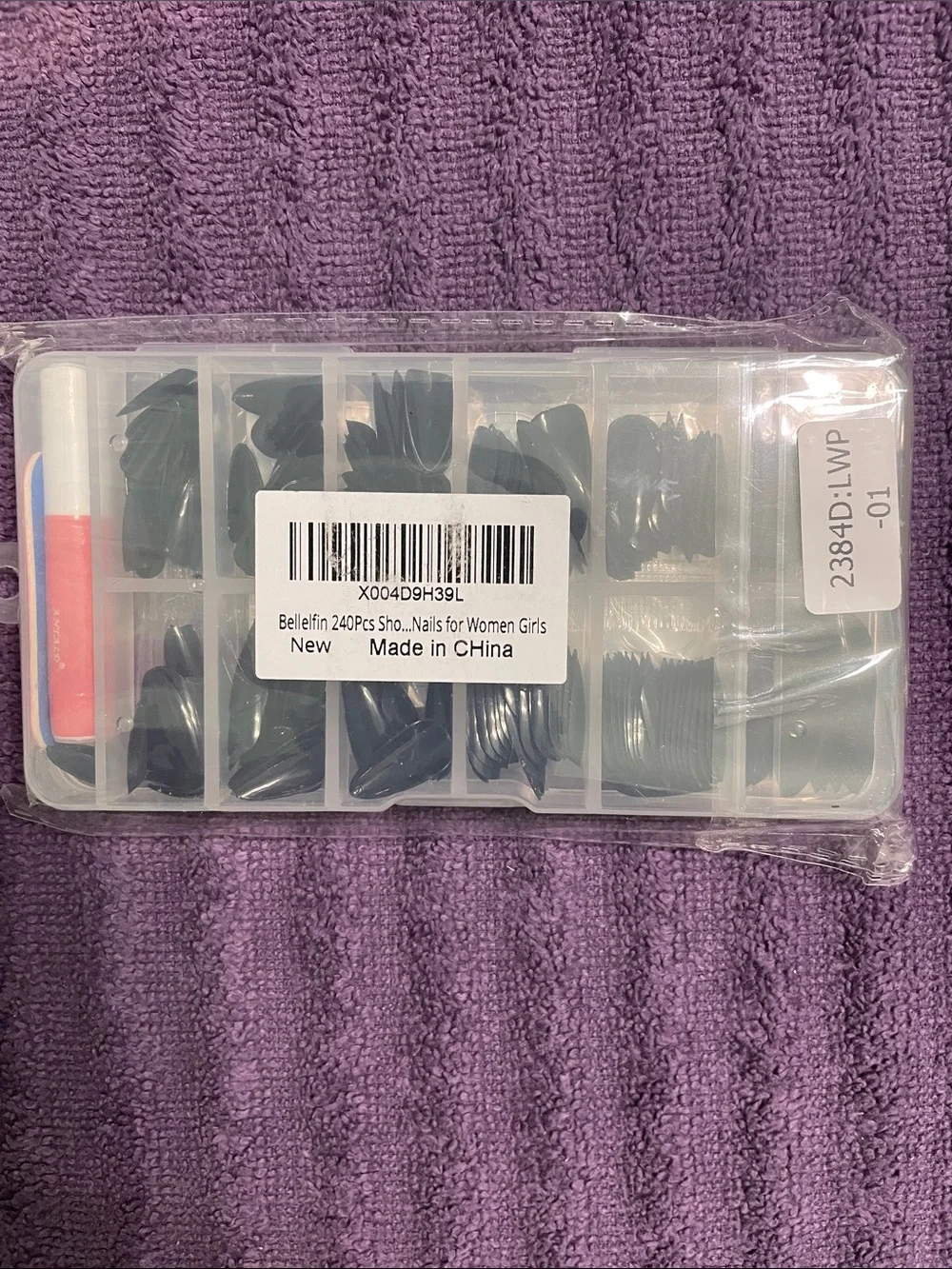 Bellefin Black False Nail Tip Kit - 240 Pieces